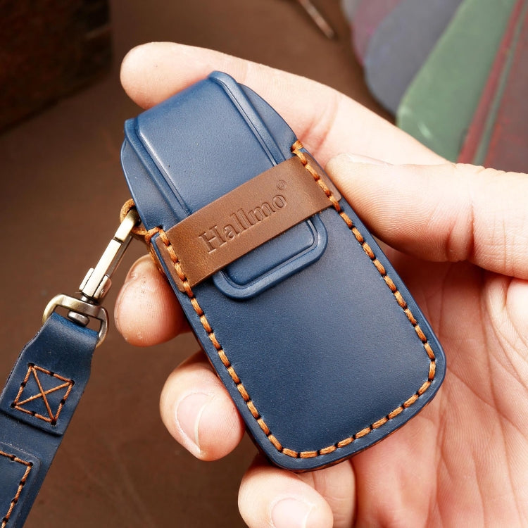Hallmo Car Cowhide Leather Key Protective Cover Key Case for Audi A6L / A8L / A4 / A7 / A5 C Style(Brown) - free shipping - PMC TechLife - Order now!