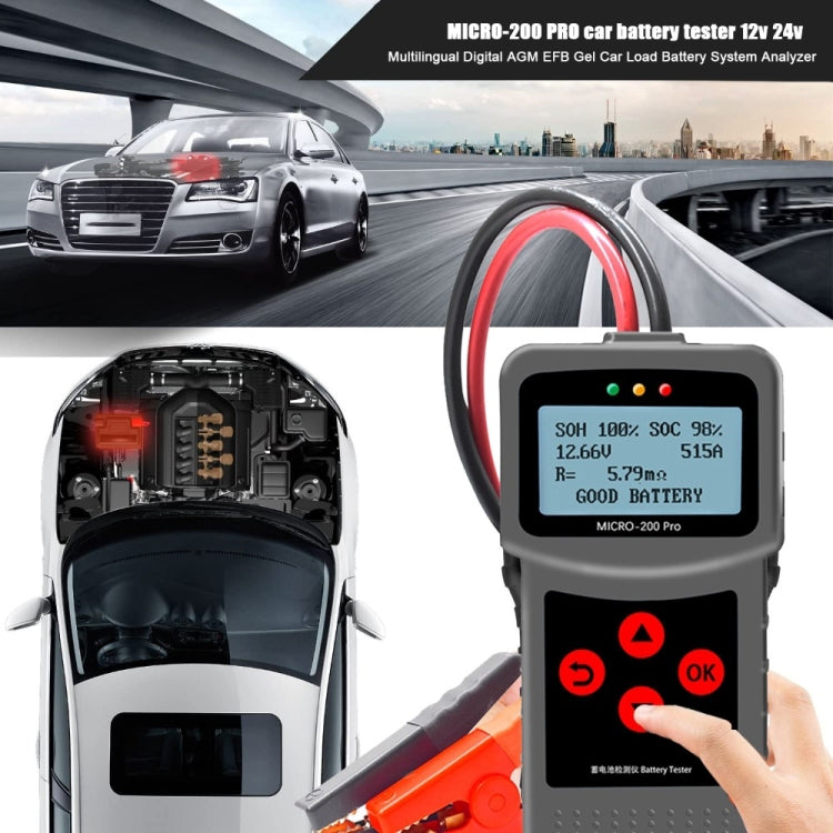 MICRO-200 PRO Car Battery Tester Battery Internal Resistance Life Analyzer, Asia Pacific Version - Code Readers & Scan Tools by PMC Jewellery | Online Shopping South Africa | PMC Jewellery