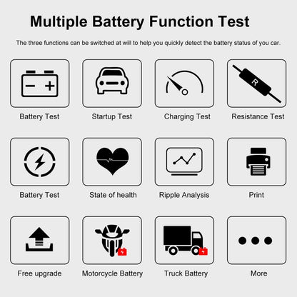 KONNWEI KW720 Car 3.2 inch 6V-24V Lead-acid Battery Tester with Printer - Code Readers & Scan Tools by KONNWEI | Online Shopping South Africa | PMC Jewellery | Buy Now Pay Later Mobicred