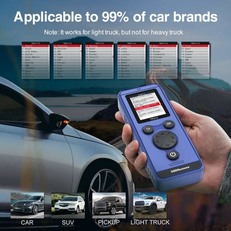 OBDResource TPS10 Car Tire Pressure Reset Meter EL50448 - free shipping - PMC TechLife - Order now!