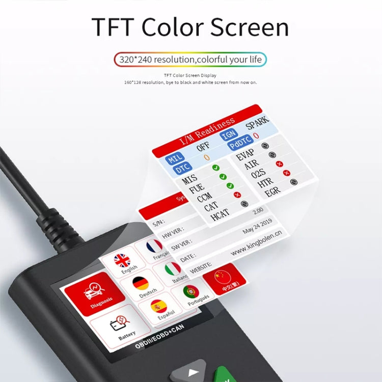 YA206 Car Code Reader OBD2 Fault Detector Diagnostic Tool - Code Readers & Scan Tools by PMC TechLife | Online Shopping South Africa | PMC TechLife