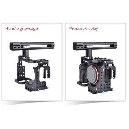 YELANGU CA7 YLG0908A Handle Video Camera Cage Stabilizer for Sony A7K / A72 / A73 / A7S2 / A7R3 / A7R2 / A7X(Black) - Camera Cage by YELANGU | Online Shopping South Africa | PMC Jewellery | Buy Now Pay Later Mobicred