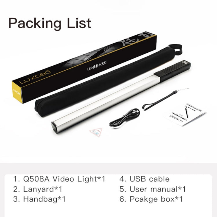 LUXCeO Q508A 8 Color Photo LED Stick Video Light Waterproof Handheld LED Fill Light Flash Lighting Lamp with Remote Control -  by LUXCeO | Online Shopping South Africa | PMC Jewellery