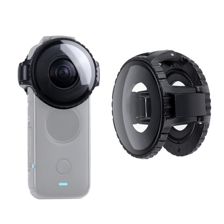 Lens Guard Protective Glass Cover for Insta360 One X2(Black) - Len Accessories by PMC TechLife | Online Shopping South Africa | PMC TechLife
