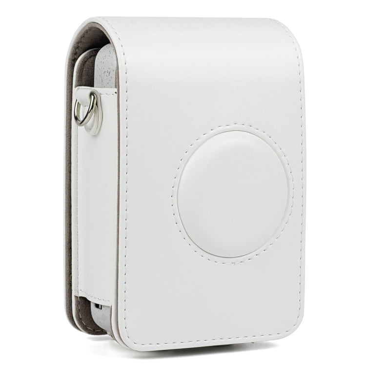 Full Body Camera Retro PU Leather Case Bag with Strap for FUJIFILM instax mini Liplay (White) - Leather Bag by PMC TechLife | Online Shopping South Africa | PMC TechLife