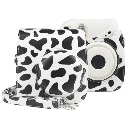 Milk Cow Full Body PU Leather Case Camera  Bag with Strap for FUJIFILM instax mini 7+ - Leather Bag by PMC Jewellery | Online Shopping South Africa | PMC Jewellery