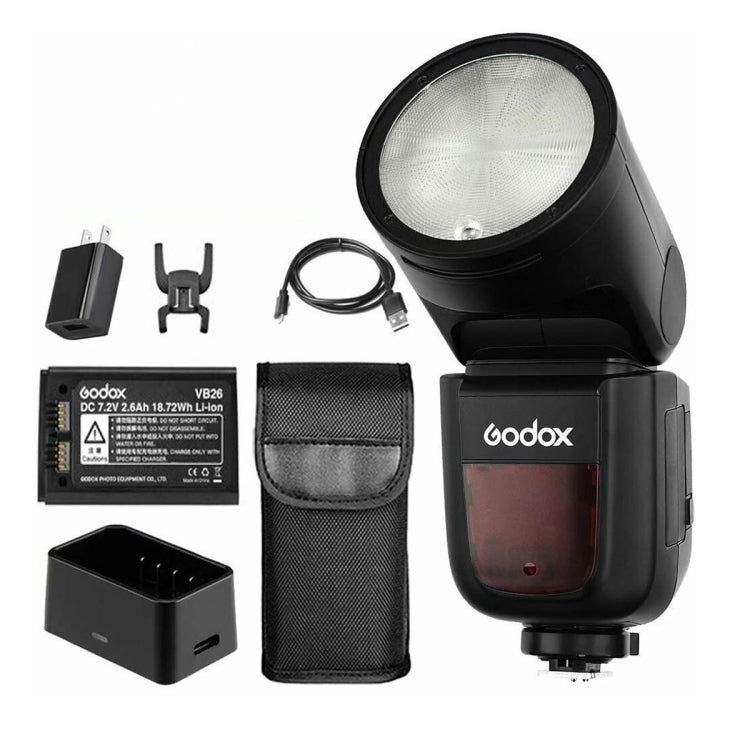 Godox V1N Round Head TTL Flash Speedlite for Nikon (Black) - Shoe Mount Flashes by Godox | Online Shopping South Africa | PMC Jewellery | Buy Now Pay Later Mobicred