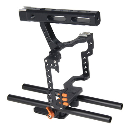 YELANGU YLG0904A-C Handle Video Camera Cage Stabilizer for Panasonic Lumix DMC-GH4 / Sony A7 & A7S & A7R & A7RII & A7SII(Orange) - Camera Cage by YELANGU | Online Shopping South Africa | PMC Jewellery | Buy Now Pay Later Mobicred