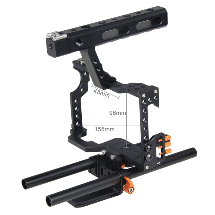 YELANGU YLG0904A-C Handle Video Camera Cage Stabilizer for Panasonic Lumix DMC-GH4 / Sony A7 & A7S & A7R & A7RII & A7SII(Orange) - Camera Cage by YELANGU | Online Shopping South Africa | PMC Jewellery | Buy Now Pay Later Mobicred