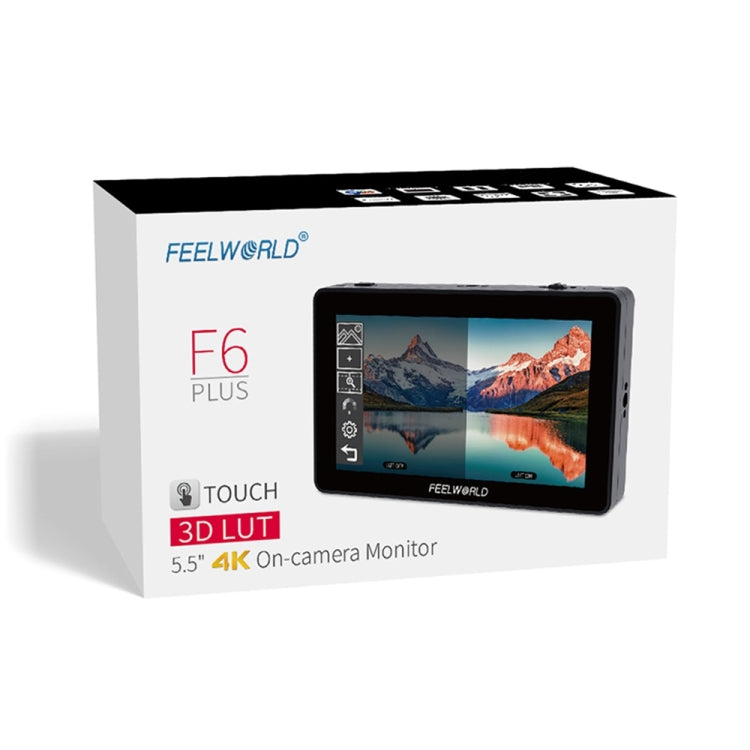 FEELWORLD F6 Plus V2 6 inch 3D LUT Touch Screen DSLR Camera Field Monitor, IPS FHD1920x1080 4K HDMI Input & Output, with Tilt Arm - On-camera Monitors by FEELWORLD | Online Shopping South Africa | PMC Jewellery | Buy Now Pay Later Mobicred