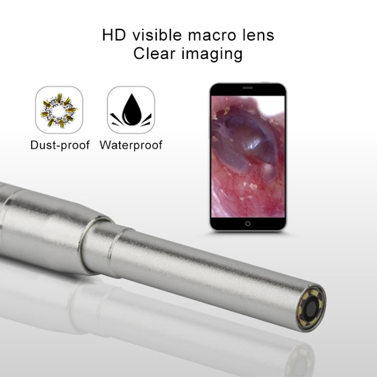 1MP HD Visual Ear Nose Tooth Endoscope Borescope with 6 LEDs, Lens Diameter: 3.9mm(Silver) -  by PMC TechLife | Online Shopping South Africa | PMC TechLife