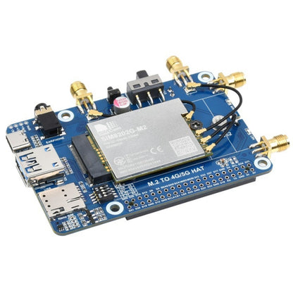 Waveshare SIM8202G-M2 5G HAT B Multi Band Snapdragon X55 Module Board for Raspberry Pi - LCD & LED Display Module by WAVESHARE | Online Shopping South Africa | PMC Jewellery | Buy Now Pay Later Mobicred