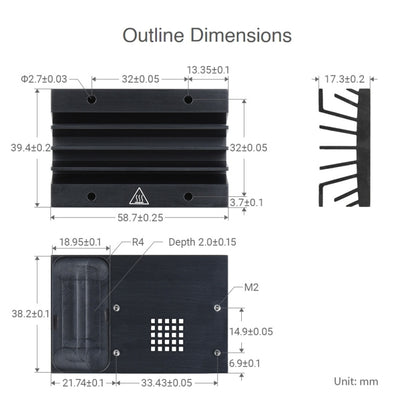 Official Heatsink for Jetson Nano(Black) - Other Accessories by WAVESHARE | Online Shopping South Africa | PMC Jewellery