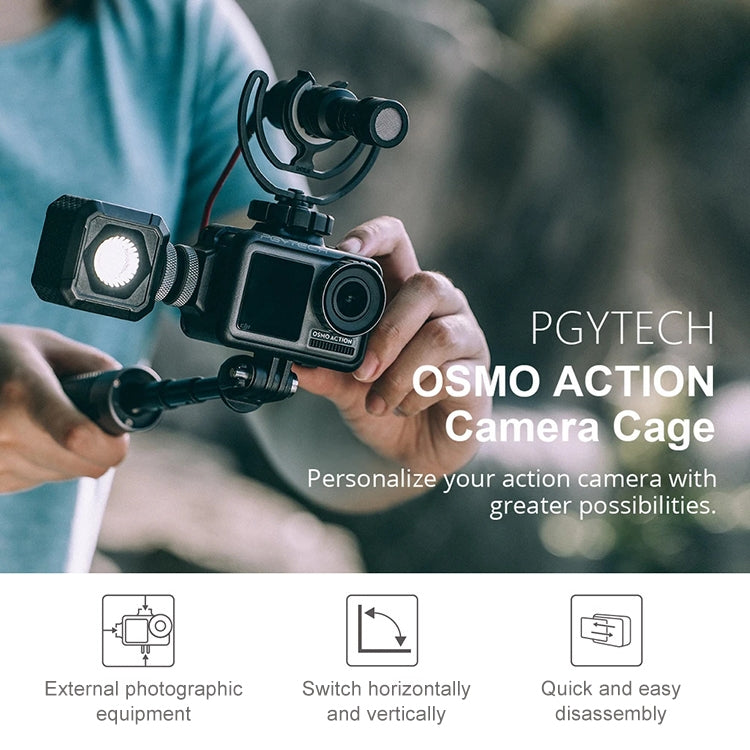 PGYTECH P-11B-010 Sports Camera Rabbit Cage Accessory Vlog for DJI Osmo Action - Protection Frame by PGYTECH | Online Shopping South Africa | PMC Jewellery | Buy Now Pay Later Mobicred