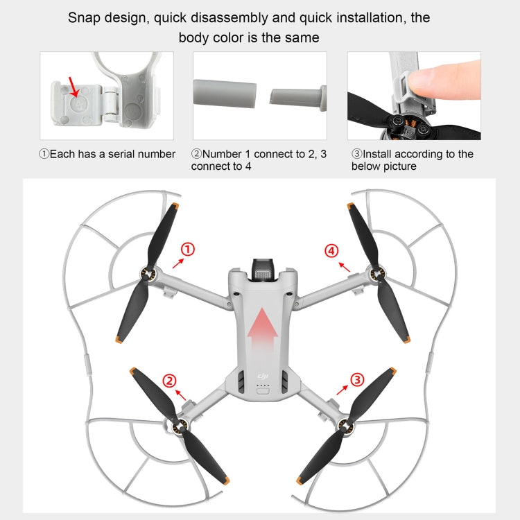 STARTRC Drone Propeller Protective Guard Anti-collision Ring for DJI Mini 3 Pro (Grey) - Other by STARTRC | Online Shopping South Africa | PMC TechLife | Buy Now Pay Later Mobicred