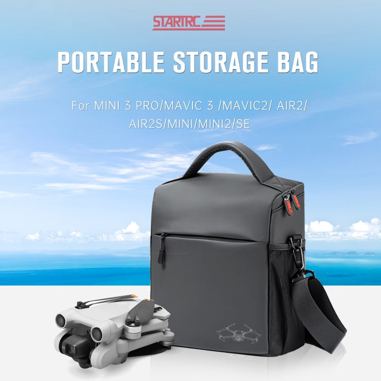 STARTRC Portable Carry Box Single Shoulder Storage Bag for DJI Mini 3 Pro / Air 2S / Mini 2 / Mavic 3 / Air 2 (Black) - Backpacks & Bags by STARTRC | Online Shopping South Africa | PMC Jewellery
