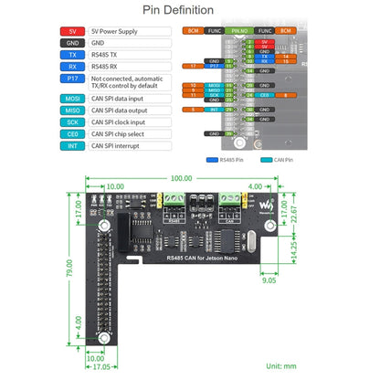 Waveshare RS485 CAN Expansion Board for Jetson Nano, Digital Isolation, Built-In Protection Circuit - Modules Expansions Accessories by WAVESHARE | Online Shopping South Africa | PMC Jewellery | Buy Now Pay Later Mobicred