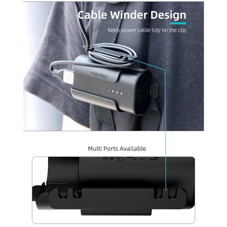 Sunnylife Battery Clip Holder Cable Management Winder Protective Case for DJI FPV Goggles V2(Black) - Mount & Holder by Sunnylife | Online Shopping South Africa | PMC TechLife | Buy Now Pay Later Mobicred
