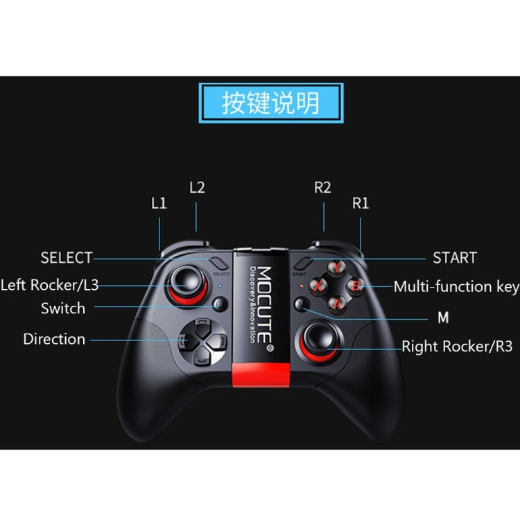MOCUTE-054 Portable Bluetooth Wireless Game Controller with Phone Clip, for Android / iOS Devices / PC - Controller Gamepad by PMC TechLife | Online Shopping South Africa | PMC TechLife