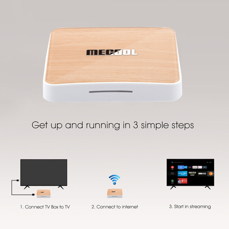 MECOOL KM6 4K Smart TV BOX Android 10.0 Media Player with Remote Control, Amlogic S905X4 Quad Core ARM Cortex A55, RAM: 4GB, ROM: 64GB, Support WiFi, Bluetooth, Ethernet, EU Plug - Amlogic S905 by MECOOL | Online Shopping South Africa | PMC Jewellery