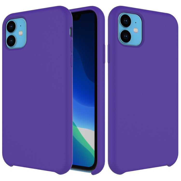 For iPhone 11 Solid Color Liquid Silicone Shockproof Case (Purple) - iPhone 11 Cases by PMC Jewellery | Online Shopping South Africa | PMC Jewellery