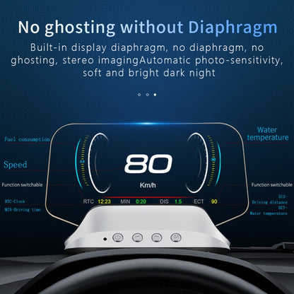 C3 OBD2 + GPS Mode Car Head-up Display HUD Overspeed / Speed / Water Temperature Too High / Voltage Too Low / Engine Failure Alarm / Fatigue Driving Reminder / Navigation Function - Head Up Display System by PMC Jewellery | Online Shopping South Africa | PMC Jewellery