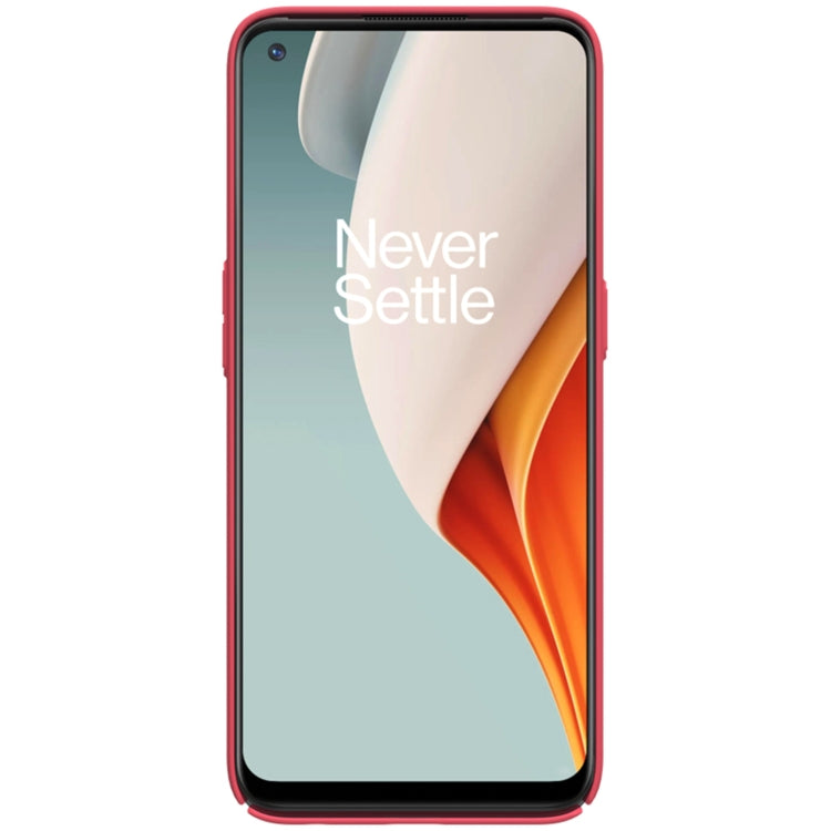 For OnePlus Nord N100 NILLKIN Frosted Concave-convex Texture PC Protective Case(Red) - OnePlus Cases by NILLKIN | Online Shopping South Africa | PMC Jewellery