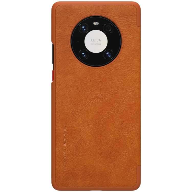 For Huawei Mate 40 Pro NILLKIN QIN Series Crazy Horse Texture Horizontal Flip Leather Case with Card Slot(Brown) - Huawei Cases by NILLKIN | Online Shopping South Africa | PMC Jewellery