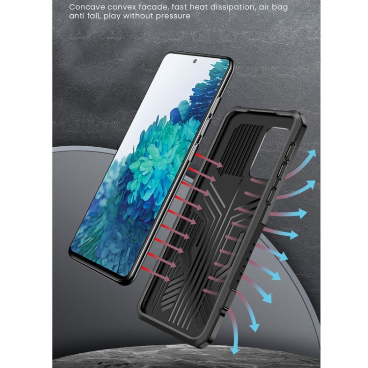 For Samsung Galaxy Note20 Ultra Vanguard Warrior All Inclusive Double-color Shockproof TPU + PC Protective Case with Holder(Black) - Galaxy Note20 Ultra Cases by PMC TechLife | Online Shopping South Africa | PMC TechLife | Buy Now Pay Later Mobicred