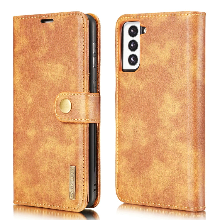 For Samsung Galaxy S21 5G DG.MING Crazy Horse Texture Flip Detachable Magnetic Leather Case with Holder & Card Slots & Wallet(Brown) - Galaxy S21 5G Cases by DG.MING | Online Shopping South Africa | PMC Jewellery | Buy Now Pay Later Mobicred