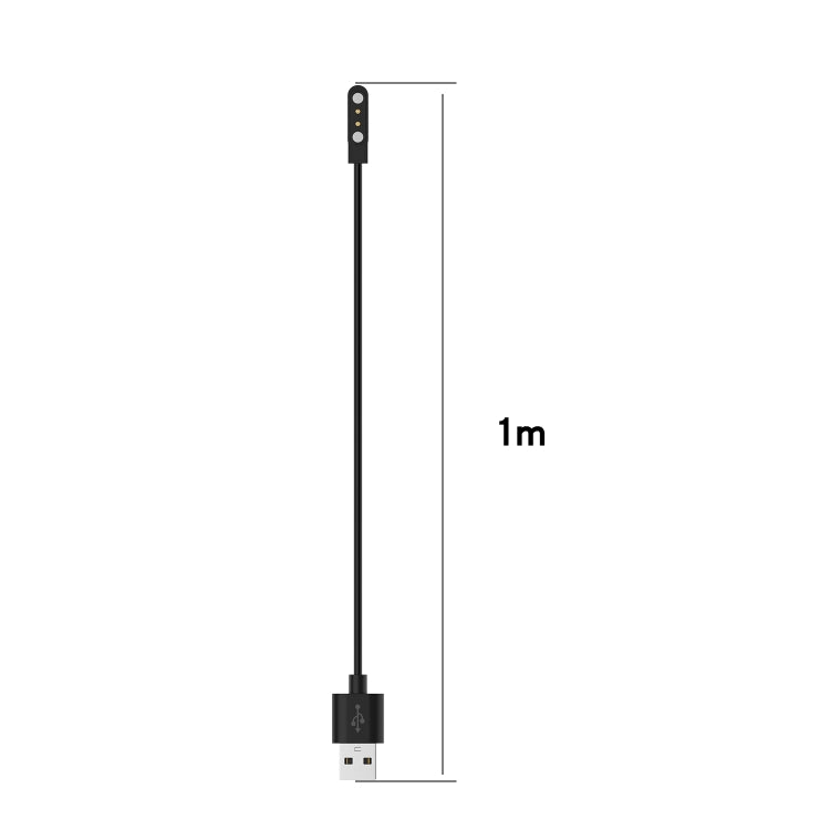 For Willful IP68 / SW021 / ID205U / ID205S USB Magnetic Charging Cable, Length: 1m(Black) - Charger by PMC TechLife | Online Shopping South Africa | PMC TechLife | Buy Now Pay Later Mobicred