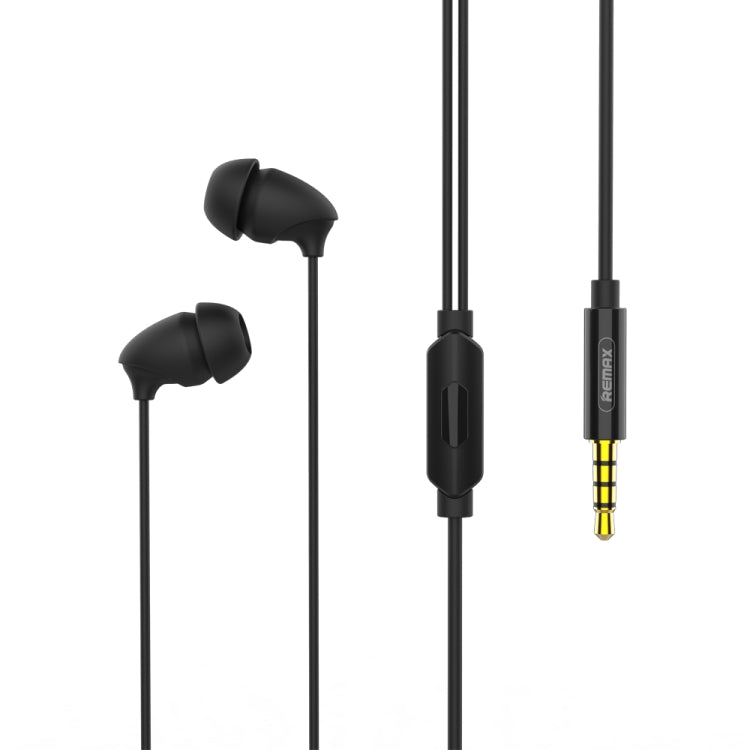 REMAX RM-588 In-Ear Stereo Sleep Earphone with Wire Control & MIC & Support Hands-free(Black) - Normal Style Earphone by REMAX | Online Shopping South Africa | PMC Jewellery