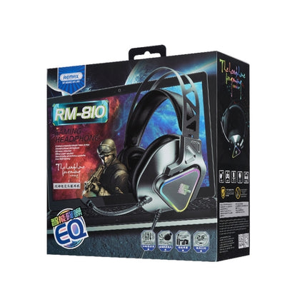 Remax RM-810 Wargod Series Intelligent Noise Reduction Gaming Headphone with Mic(Grey) - Headset & Headphone by REMAX | Online Shopping South Africa | PMC Jewellery