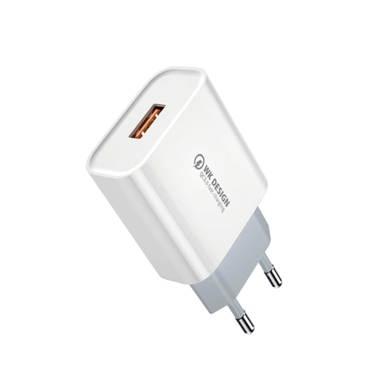 WK WP-U57 Max 18W Maxspeed QC3.0 Fast Charger +  USB to Micro USB Data Cable, Plug Type:EU Plug - free shipping - PMC TechLife - Order now!