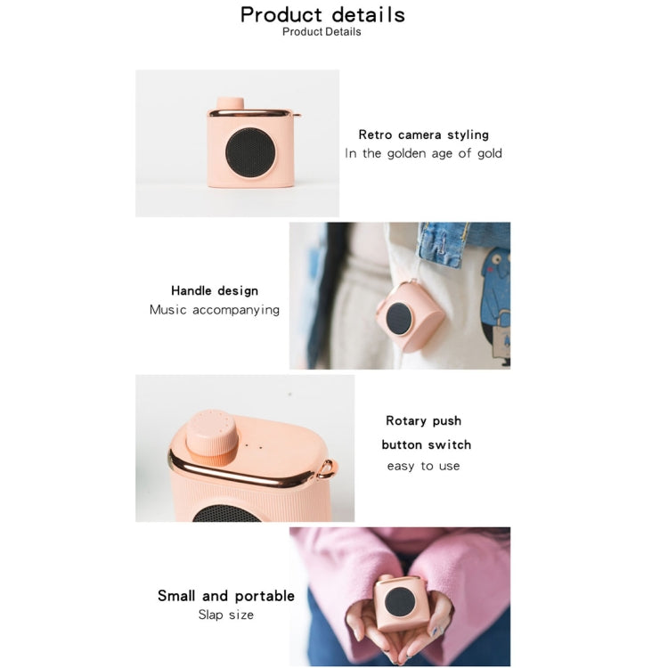CM-2 3W Camera Shape Mini Single Speaker Bluetooth Speaker with Lanyard(Green) - free shipping - PMC TechLife - Order now!