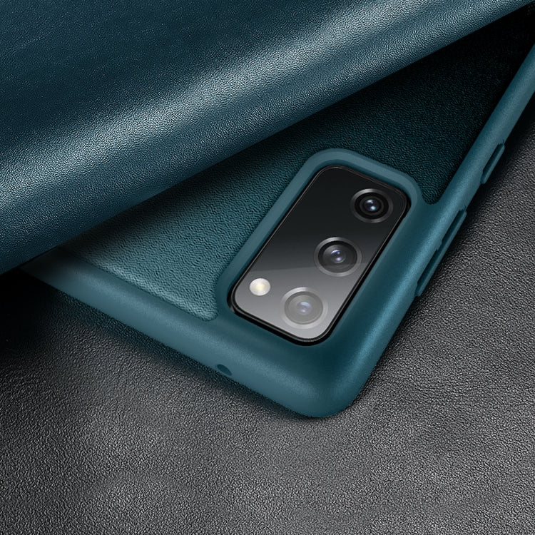 For Samsung Galaxy S20 FE Side Window View Shockproof Horizontal Flip Leather Case(Green) - Galaxy S20 FE Cases by PMC TechLife | Online Shopping South Africa | PMC TechLife