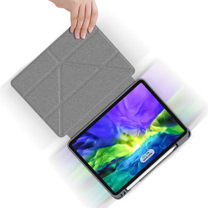 For iPad Pro 12.9 2022 / 2021 / 2020 Mutural Multi-fold Smart Leather Tablet Case(Black) - iPad Pro 12.9 (2022/2021) Cases by Mutural | Online Shopping South Africa | PMC Jewellery | Buy Now Pay Later Mobicred