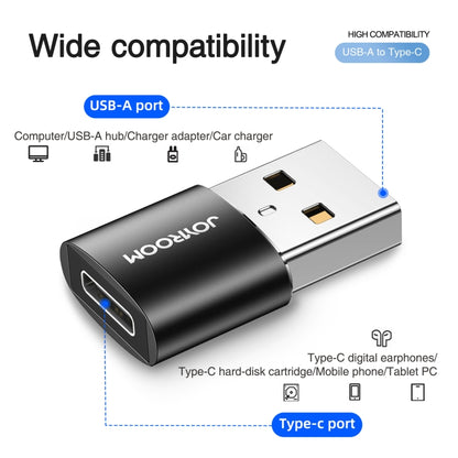 JOYROOM S-H152 3A USB Male to USB-C / Type-C Female OTG Adapter(Black) - OTG Adapter by JOYROOM | Online Shopping South Africa | PMC Jewellery