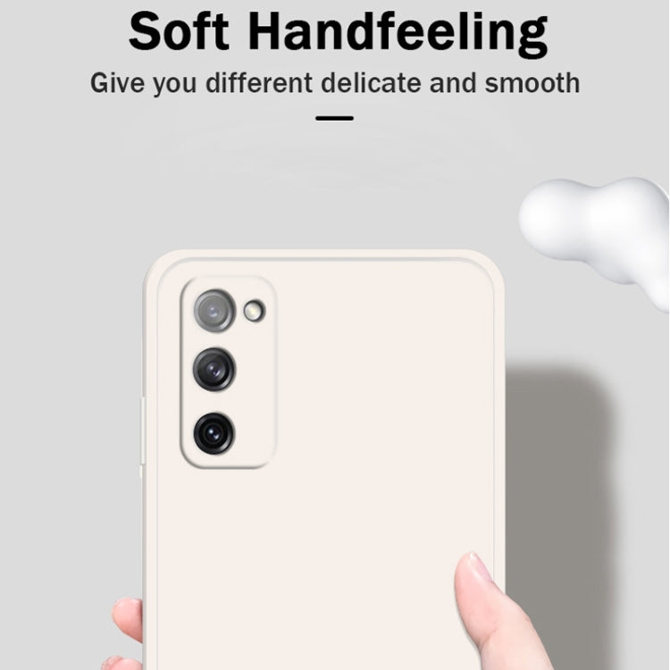 For Samsung Galaxy S20 FE Solid Color Imitation Liquid Silicone Straight Edge Dropproof Full Coverage Protective Case(Dark Green) - free shipping - PMC TechLife - Order now!