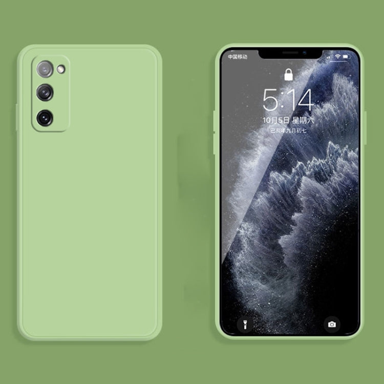 For Samsung Galaxy S20 FE Solid Color Imitation Liquid Silicone Straight Edge Dropproof Full Coverage Protective Case(Matcha Green) - free shipping - PMC TechLife - Order now!