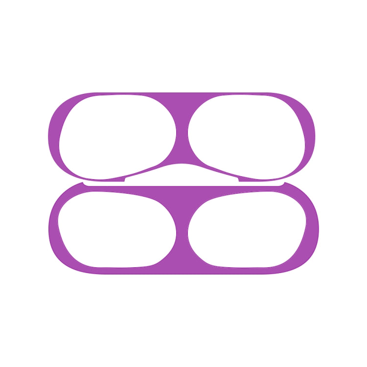 For Apple AirPods Pro Wireless Earphone Protective Case Metal Protective Sticker(Purple) - Protective Sticker by PMC TechLife | Online Shopping South Africa | PMC TechLife