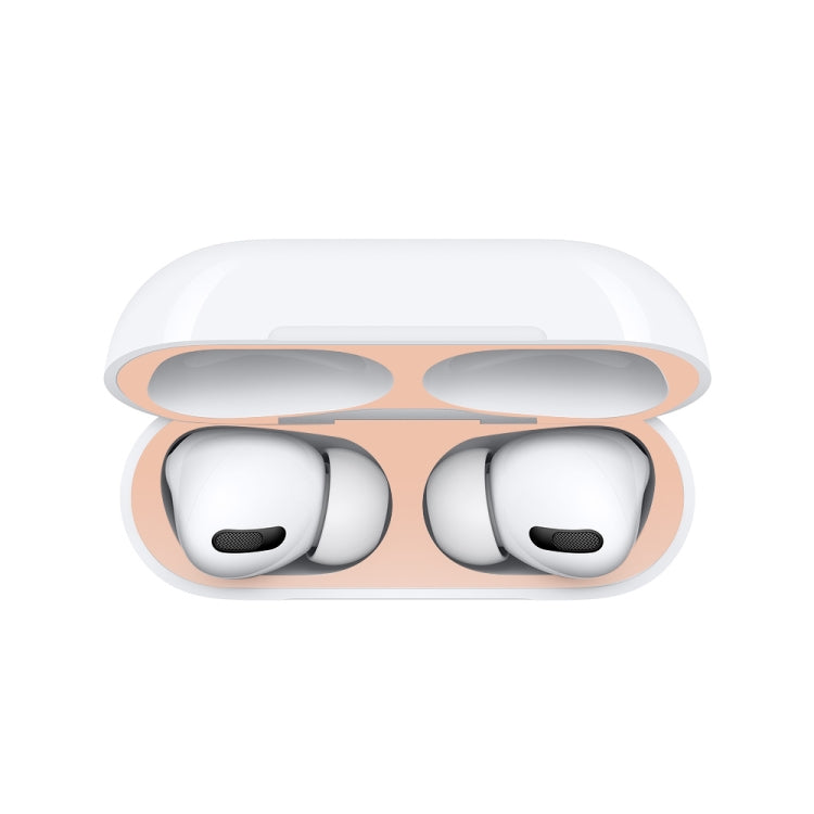 For Apple AirPods Pro Wireless Earphone Protective Case Metal Protective Sticker(Silver) - Protective Sticker by PMC TechLife | Online Shopping South Africa | PMC TechLife