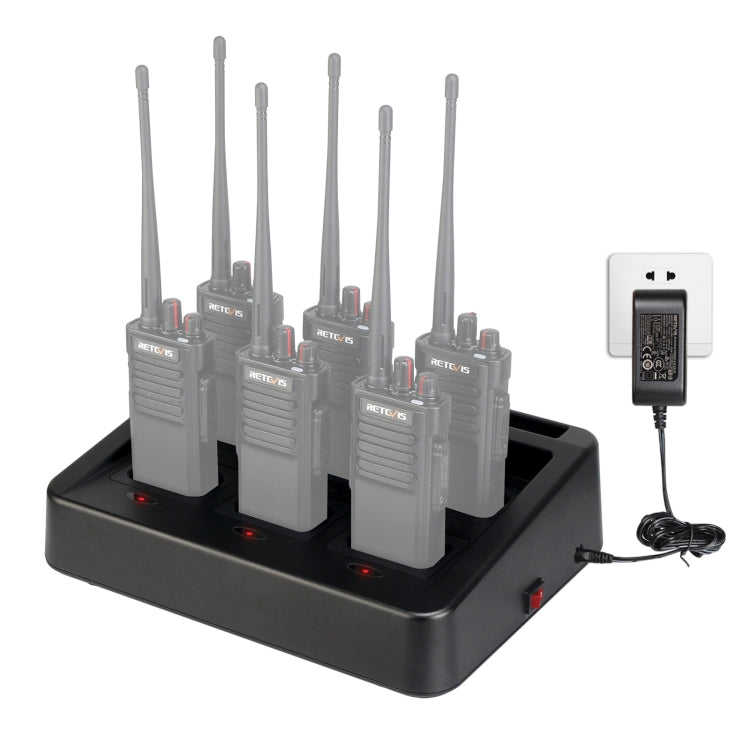 RETEVIS RTC29 Multi-function Interchangeable Slots Six-Way Walkie Talkie Charger for Retevis RT29 - free shipping - PMC TechLife - Order now!