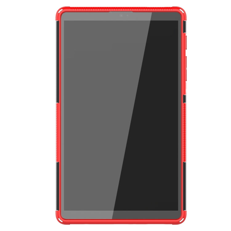 For Samsung Galaxy Tab A7 Lite Tire Texture Shockproof TPU+PC Protective Case with Holder(Red) - Tab A7 Lite T220 / T225 by PMC Jewellery | Online Shopping South Africa | PMC Jewellery