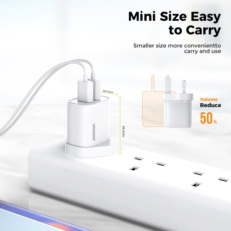 JOYROOM L-2A101 2.1A 10.5W Dual Ports Mini Fast Charger, Plug Type:UK Plug(White) - USB Charger by JOYROOM | Online Shopping South Africa | PMC Jewellery
