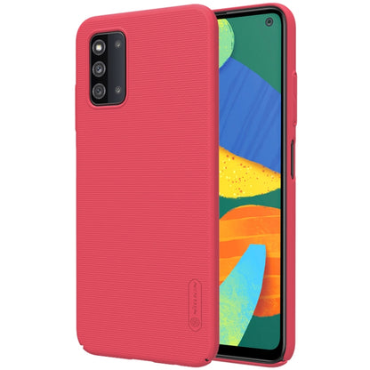 For Samsung Galaxy F52 5G NILLKIN Frosted Concave-convex Texture PC Case(Red) - Galaxy Phone Cases by NILLKIN | Online Shopping South Africa | PMC Jewellery