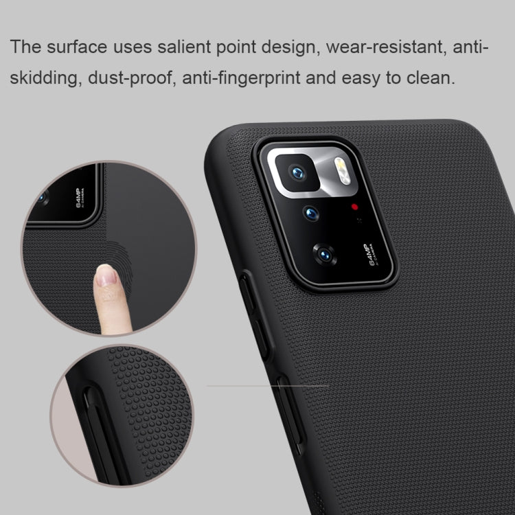 For Xiaomi Redmi Note 10 Pro 5G NILLKIN Frosted Concave-convex Texture PC Case(Black) - Xiaomi Cases by NILLKIN | Online Shopping South Africa | PMC Jewellery