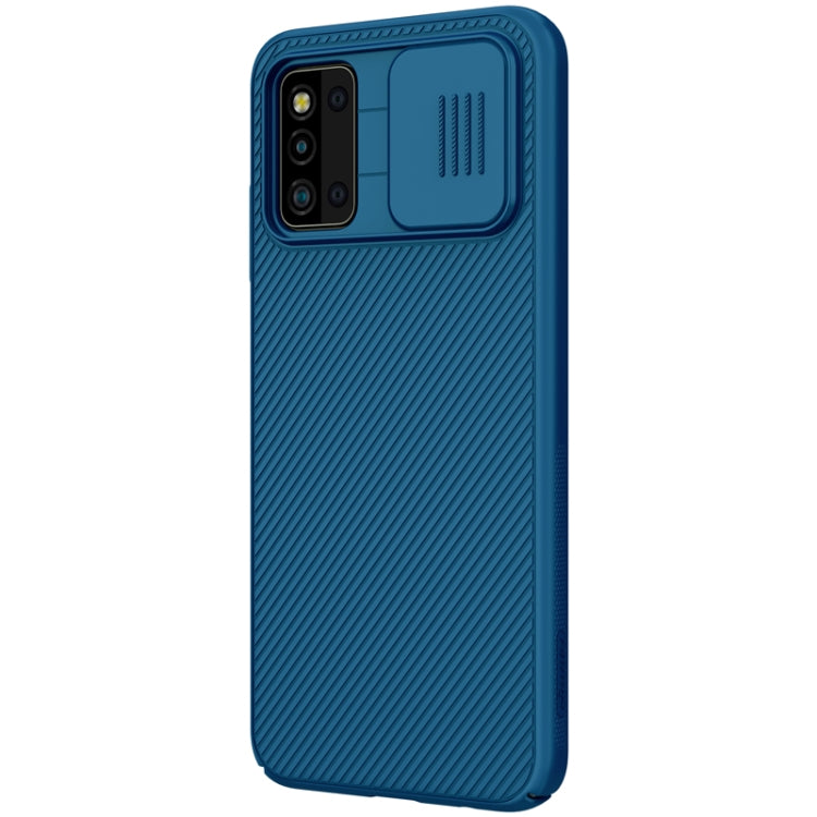 For Samsung Galaxy F52 5G NILLKIN Black Mirror Series PC Camshield Full Coverage Dust-proof Scratch Resistant Case(Blue) - Galaxy Phone Cases by NILLKIN | Online Shopping South Africa | PMC Jewellery