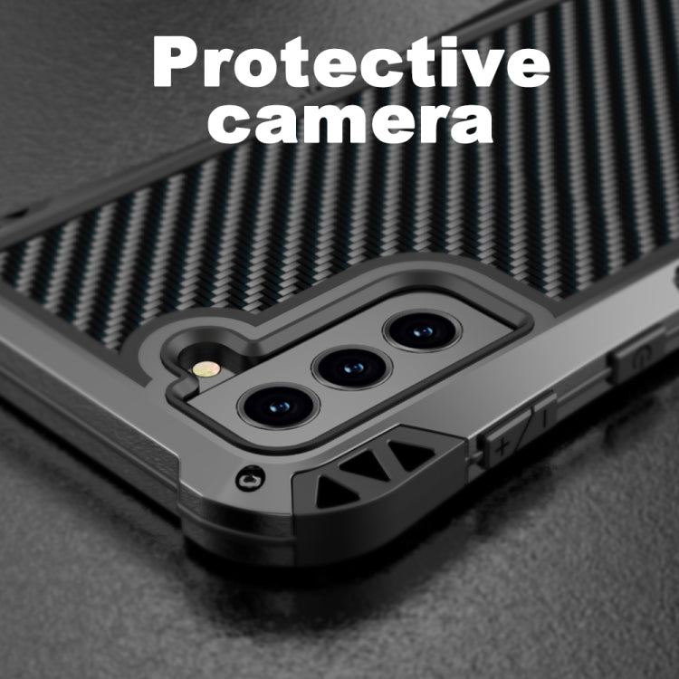 For Samsung Galaxy S21 FE R-JUST AMIRA Shockproof Dustproof Waterproof Metal Protective Case(Black) - free shipping - PMC TechLife - Order now!