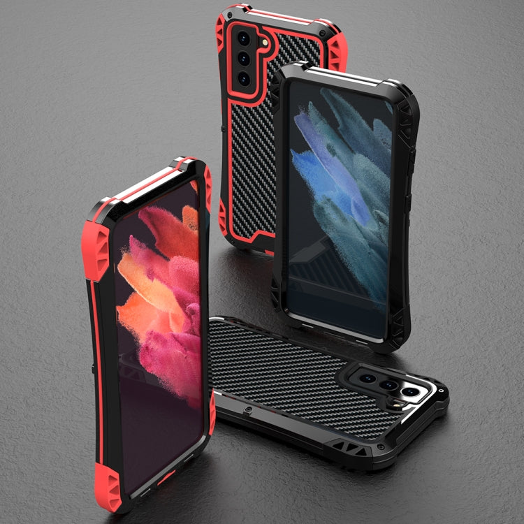 For Samsung Galaxy S21 FE R-JUST AMIRA Shockproof Dustproof Waterproof Metal Protective Case(Red) - Galaxy Phone Cases by R-JUST | Online Shopping South Africa | PMC TechLife | Buy Now Pay Later Mobicred
